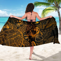 Yap Sarong - Turtle Hibiscus Pattern Gold - Polynesian Pride