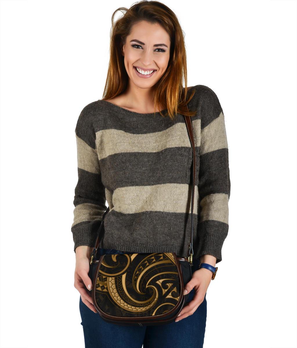 New Zealand Maori Mangopare Saddle Bag Polynesian - Gold - Polynesian Pride