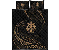 Solomon Quilt Bed Set - Gold - Frida Style Gold - Polynesian Pride