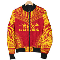 Papua New Guinea Flag Polynesian Chief Men's Bomber Jacket - Polynesian Pride