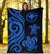 Polynesian Hawaii Premium Blanket - Blue Kanaka Maoli Tentacle Turtle - Polynesian Pride