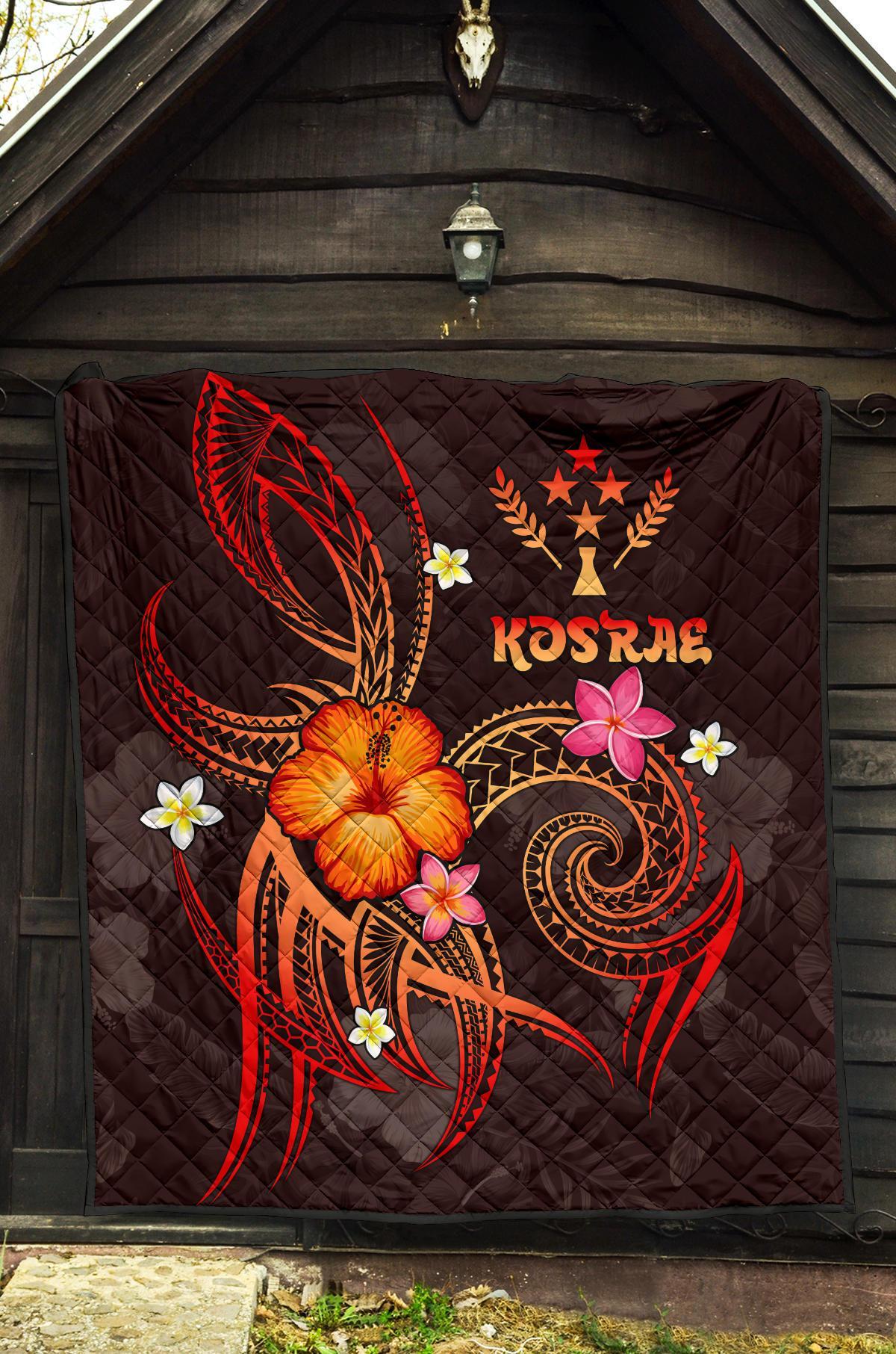 Kosrae Polynesian Premium Quilt - Legend of Kosrae (Red) - Polynesian Pride