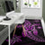 Kanaka Map Hibiscus Plumeria Turtle Art Polynesian Area Rug Pink AH - Polynesian Pride