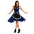 Cook Island Personalised Midi Dress - Seal With Polynesian Tattoo Style ( Blue) - Polynesian Pride