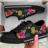 Tuvalu Low Top Shoe - Hibiscus Polynesian Pattern - Polynesian Pride