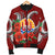 Tahiti Polynesian Men Bomber Jacket - Hibiscus Coat of Arm Red RED - Polynesian Pride
