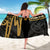 Hawaii Personalised Sarong - Kanaka Maoli With Polynesian Pattern In Heartbeat Style (Gold) - Polynesian Pride