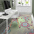 Turtle Colorful Hibiscus Backgorund Area Rug AH - Polynesian Pride