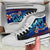 Cook Islands Custom Personalised High Top Shoes Blue - Vintage Tribal Mountain - Polynesian Pride