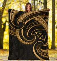 New Zealand Maori Mangopare Premium Blanket Polynesian - Gold - Polynesian Pride