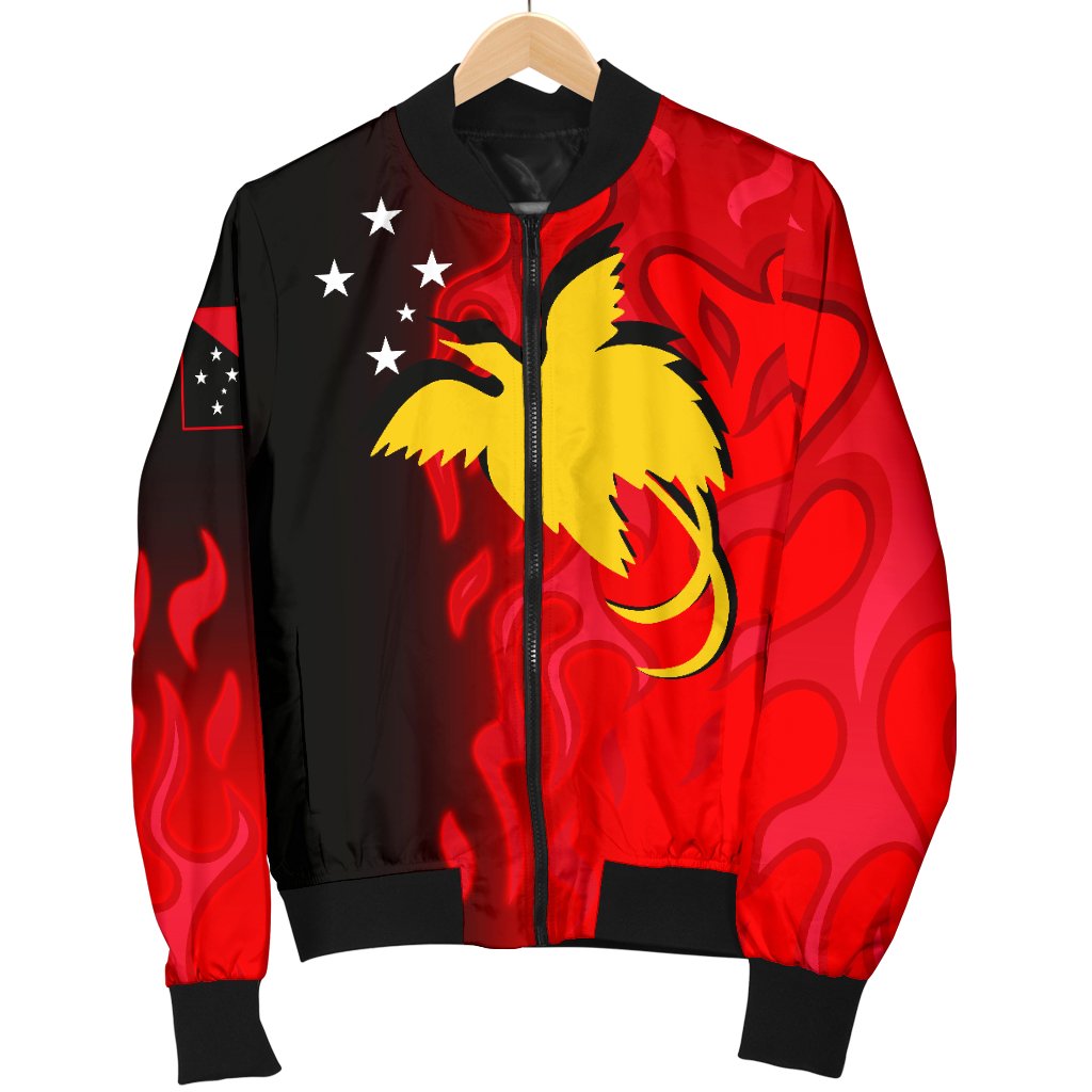 Papua New Guinea Bomber Jacket (Men) - PNG Flame - Polynesian Pride