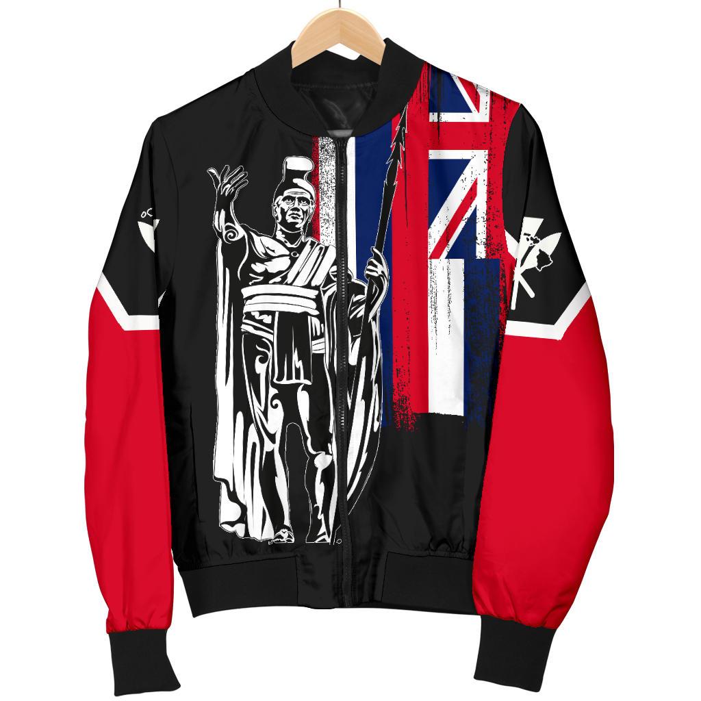 Hawaii King Flag Women's Bomber Jacket - Polynesian Pride