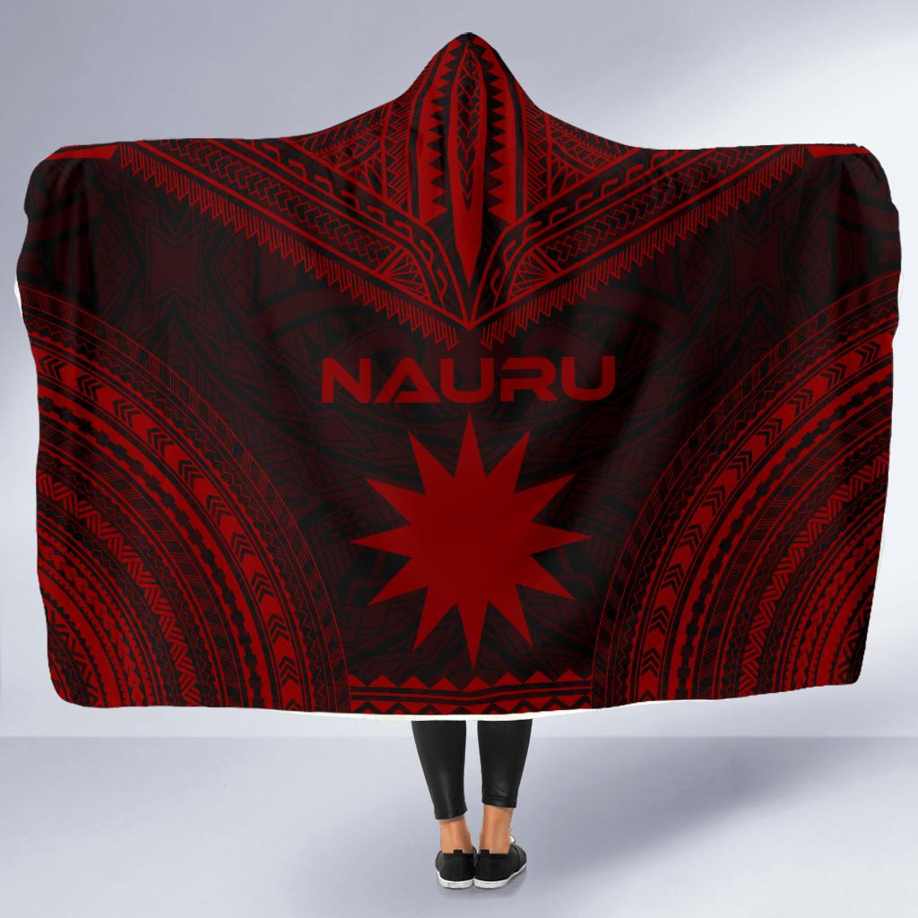 Nauru Polynesian Chief Hooded Blanket - Red Version - Polynesian Pride