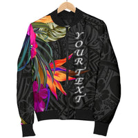 Polynesian Custom Personalised Men's Bomber Jacket - Hibiscus Pattern - Polynesian Pride