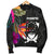 Pohnpei Men's Bomber Jacket - Polynesian Hibiscus Pattern - Polynesian Pride