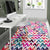 Palm Foliage On Striped Zigzag Rug - Polynesian Pride