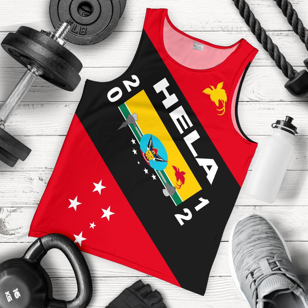 Papua New Guinea Men's Tank Top - Hela Province Red - Polynesian Pride
