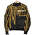 American Samoa Personalised Men's Bomber Jacket - Seal With Polynesian Pattern Heartbeat Style (Gold) - Polynesian Pride