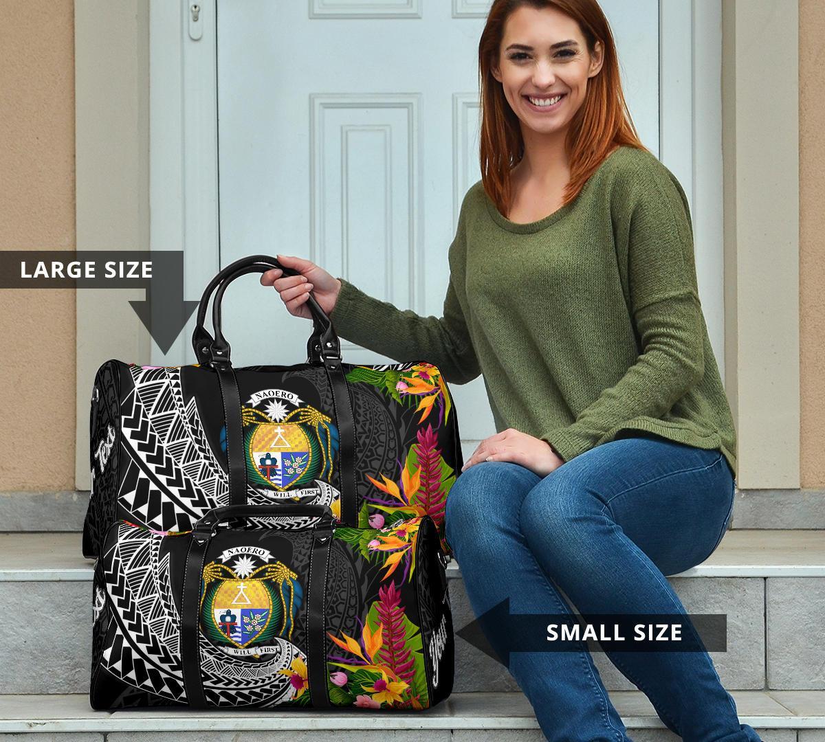 Nauru Travel Bag - Custom Personalised Seal Spiral Polynesian Patterns - Polynesian Pride