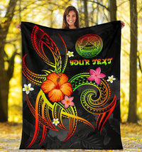 American Samoa Polynesian Personalised Premium Blanket - Legend of American Samoa (Reggae) - Polynesian Pride
