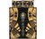 Nauru Quilt Bed Set - Nauru Coat Of Arms & Polynesian Yellow Tattoo Style Yellow - Polynesian Pride