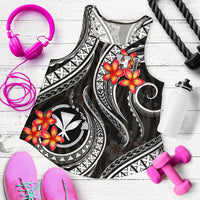 Polynesian Hawaii Women Racerback Tank - Black Plumeria - Polynesian Pride
