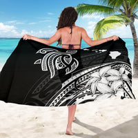 Hawaii Map Plumeria Polynesian White Turtle Sarong - Polynesian Pride