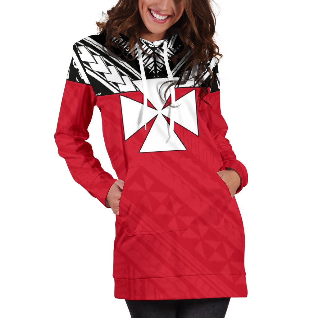 Wallis And Futuna Women's Hoodie Dress - Polynesian Design - Polynesian Pride