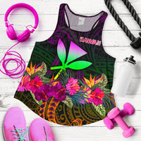 Polynesian Hawaii Kanaka Maoli Women's Racerback Tank - Summer Hibiscus - Polynesian Pride