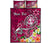 Tonga Custom Personalised Quilt Bed Set - Turtle Plumeria (Pink) - Polynesian Pride