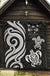 Fiji Polynesian Premium Quilt - White Tentacle Turtle Crest - Polynesian Pride