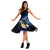 Samoa Polynesian Midi Dress - Turtle With Plumeria Flowers - Polynesian Pride