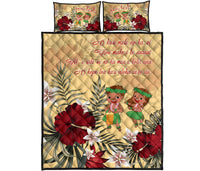Hawaii Hibiscus Hawaiian Love Poem Valentine's Quilt Bed Set - Amour Style - AH Art - Polynesian Pride