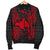 Papua New Guinea Polynesian Men's Bomber Jacket Map Red - Polynesian Pride