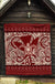 Hawaii Luxury Premium Quilt Red - Kanaka Maoli Turtle Polynesian Tattoo Pattern - Polynesian Pride