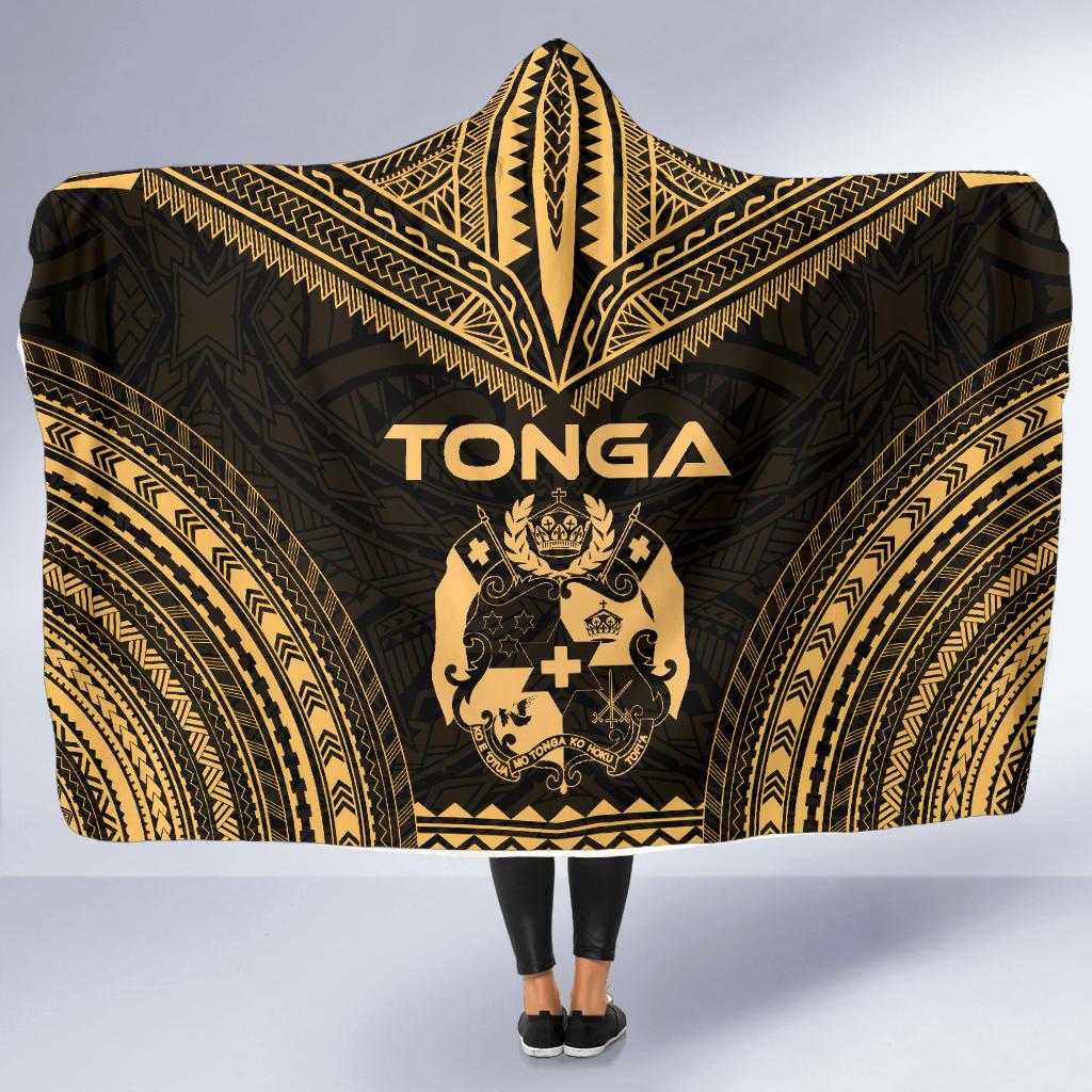 Tonga Polynesian Chief Hooded Blanket - Gold Version - Polynesian Pride