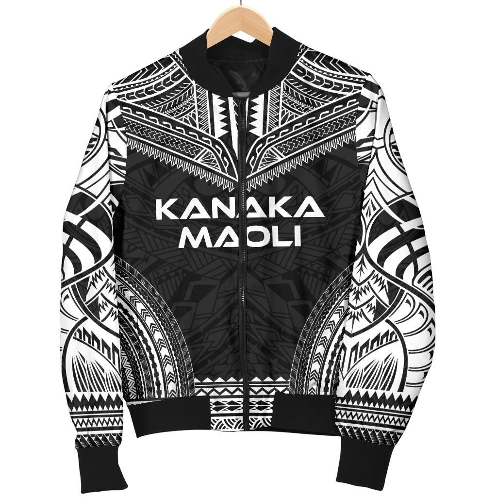 Kanaka Maoli Polynesian Chief Men's Bomber Jacket - Black Version - Polynesian Pride
