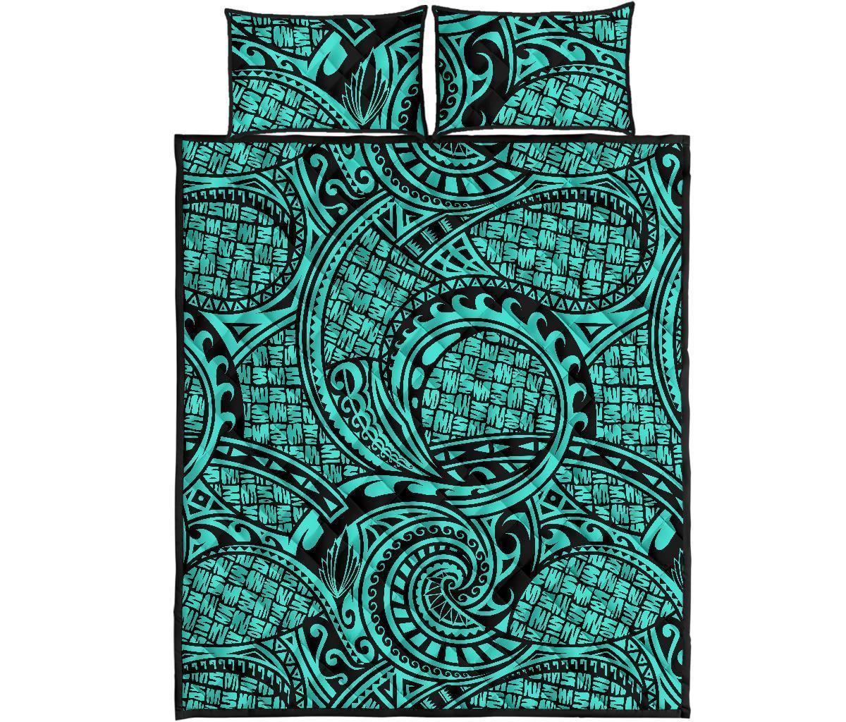 Hawaii Quilt Bed Set Polynesia Maori Lauhala AH - Polynesian Pride