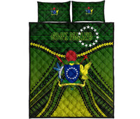 Cook Islands Quilt Bed Set Polynesian Tattoo Seashore - Polynesian Pride