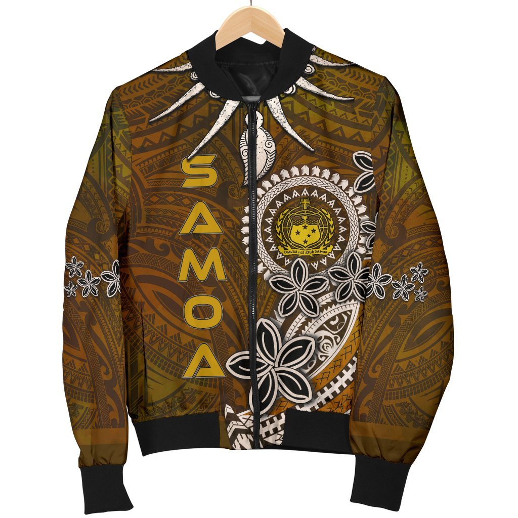 Samoa Men's Bomber Jackets - Polynesian Boar Tusk - Polynesian Pride