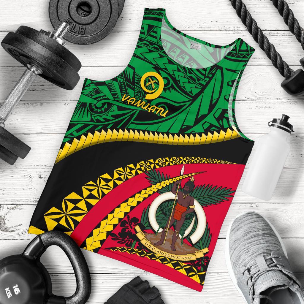 Vanuatu Men Tank Top - Road To Hometown Green - Polynesian Pride