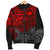 Samoa Polynesian Bomber Jacket (Men) - Red Turtle Flowing - Polynesian Pride