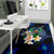 Pohnpei Micronesia Area Rug - Turtle With Plumeria Flowers - Polynesian Pride