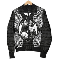 Tonga Polynesian Men's Bomber Jacket Map Black - Polynesian Pride