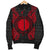 Northern Mariana Islands Polynesian Men's Bomber Jacket Map Red - Polynesian Pride