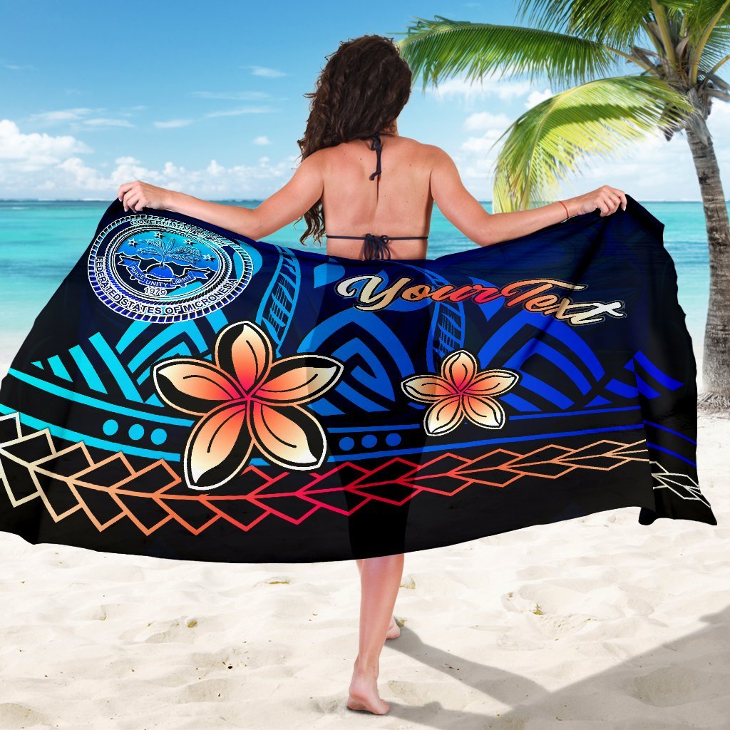 Federated States of Micronesia Custom Personalised Sarong - Vintage Tribal Moutain - Polynesian Pride