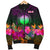 Northern Mariana Islands Polynesian Men's Bomber Jacket - Summer Hibiscus - Polynesian Pride