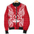 Vanuatu Polynesian Men's Bomber Jacket Map Red White - Polynesian Pride