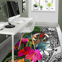 Vanutu Area Rug - Turtle Plumeria Banana Leaf - Polynesian Pride