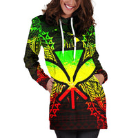 Hawaii Polynesian Hoodie Dress Map Reggae - Polynesian Pride